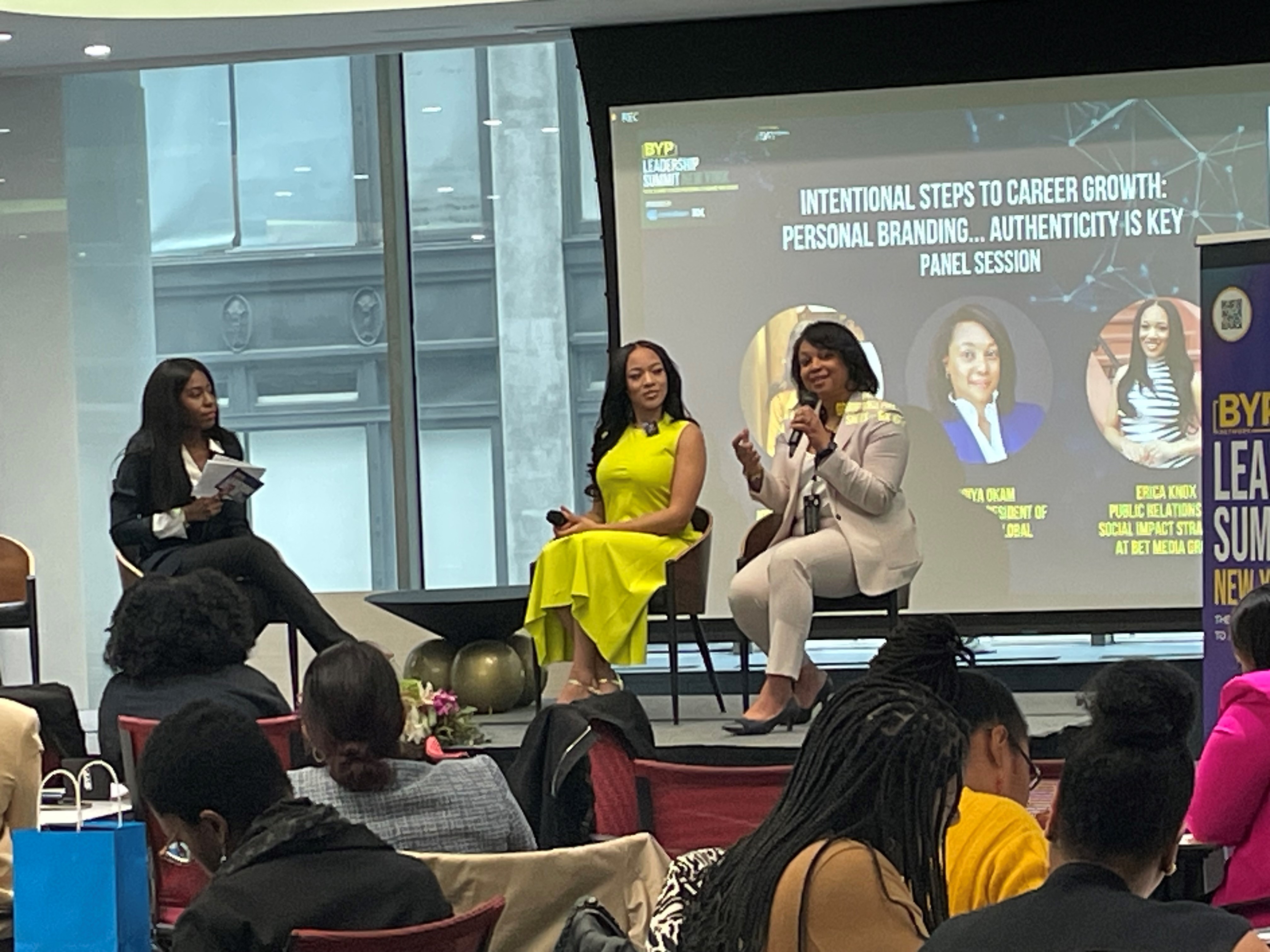 Indiya presenting at the BYP Conference